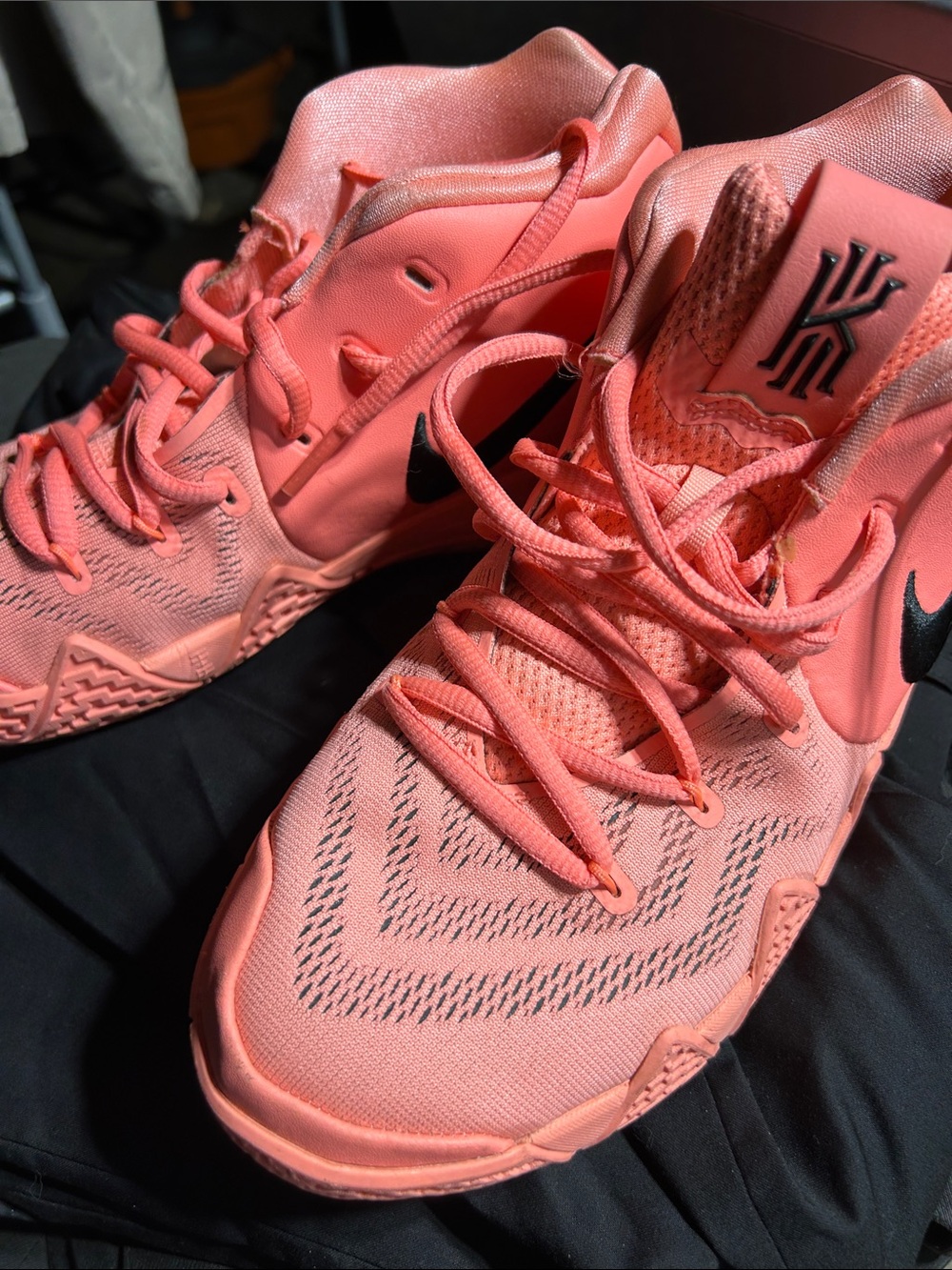 Nike 7y Coral/Pink High-Top Basketball Sneakers